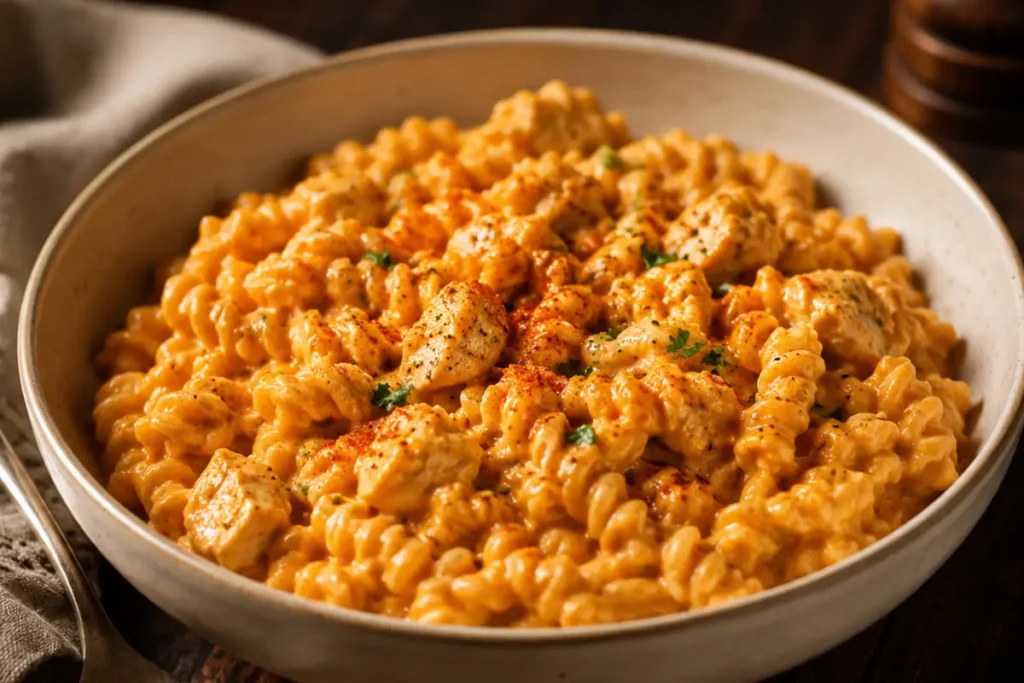 One Pot Creamy Spicy Buffalo Chicken Pasta For Busy Weeknights In A