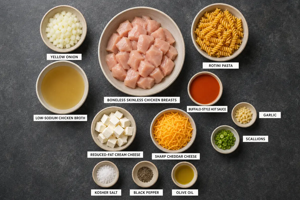One Pot Creamy Spicy Buffalo Chicken Pasta for Busy Weeknights
