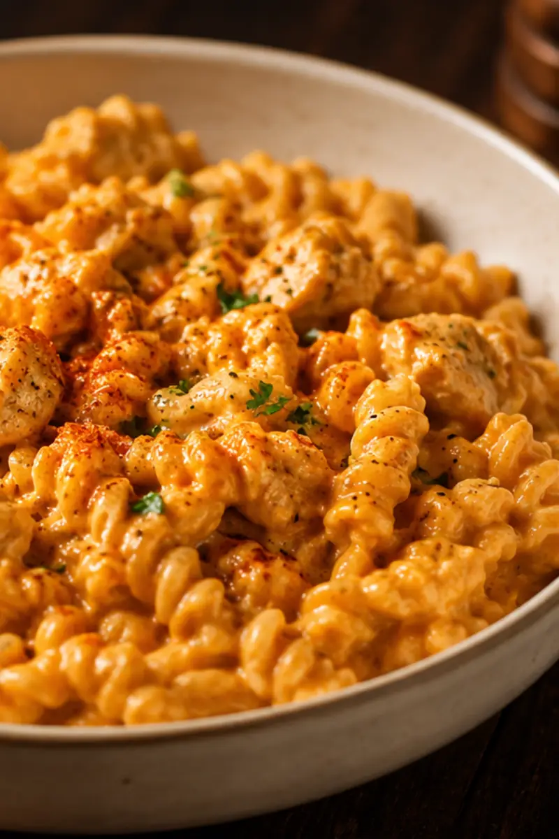 One Pot Creamy Spicy Buffalo Chicken Pasta for Busy Weeknights