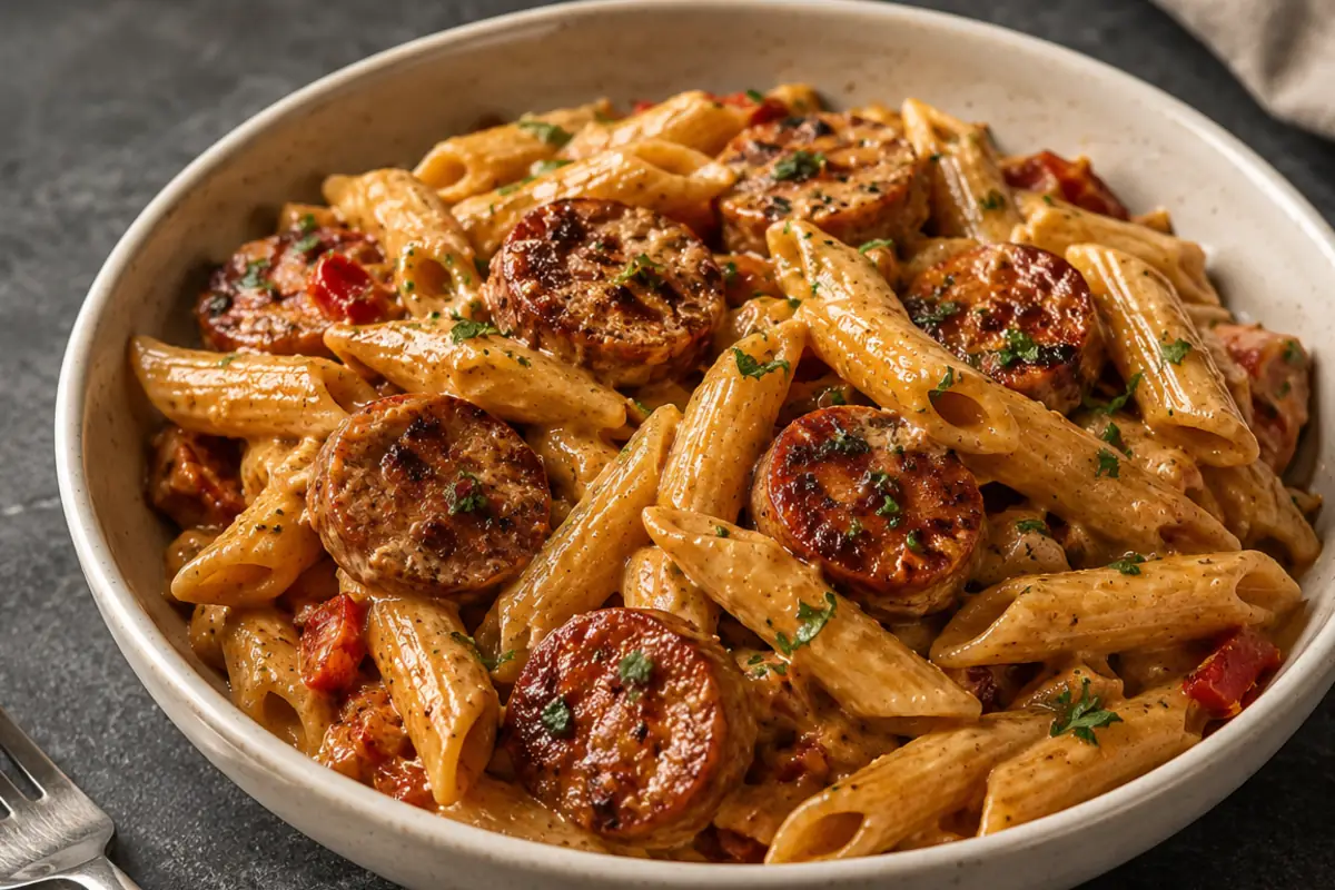 One Pot Creamy Spicy Cajun Sausage Pasta Weeknight Win One Pot Creamy Spicy Cajun Sausage Pasta Weeknight Win Served Glossy With