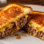 Cheesy Patty Melt for Easy Dinners Cheesy Patty Melt For Easy Dinners With Melted Cheese And Browned Ground