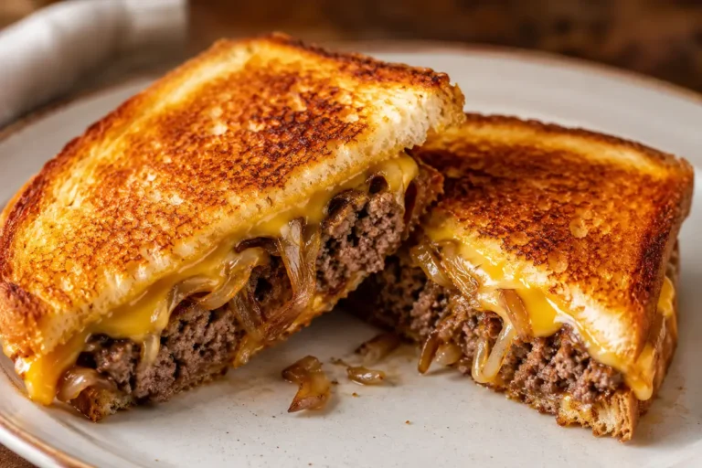 Cheesy Patty Melt For Easy Dinners With Melted Cheese And Browned Ground