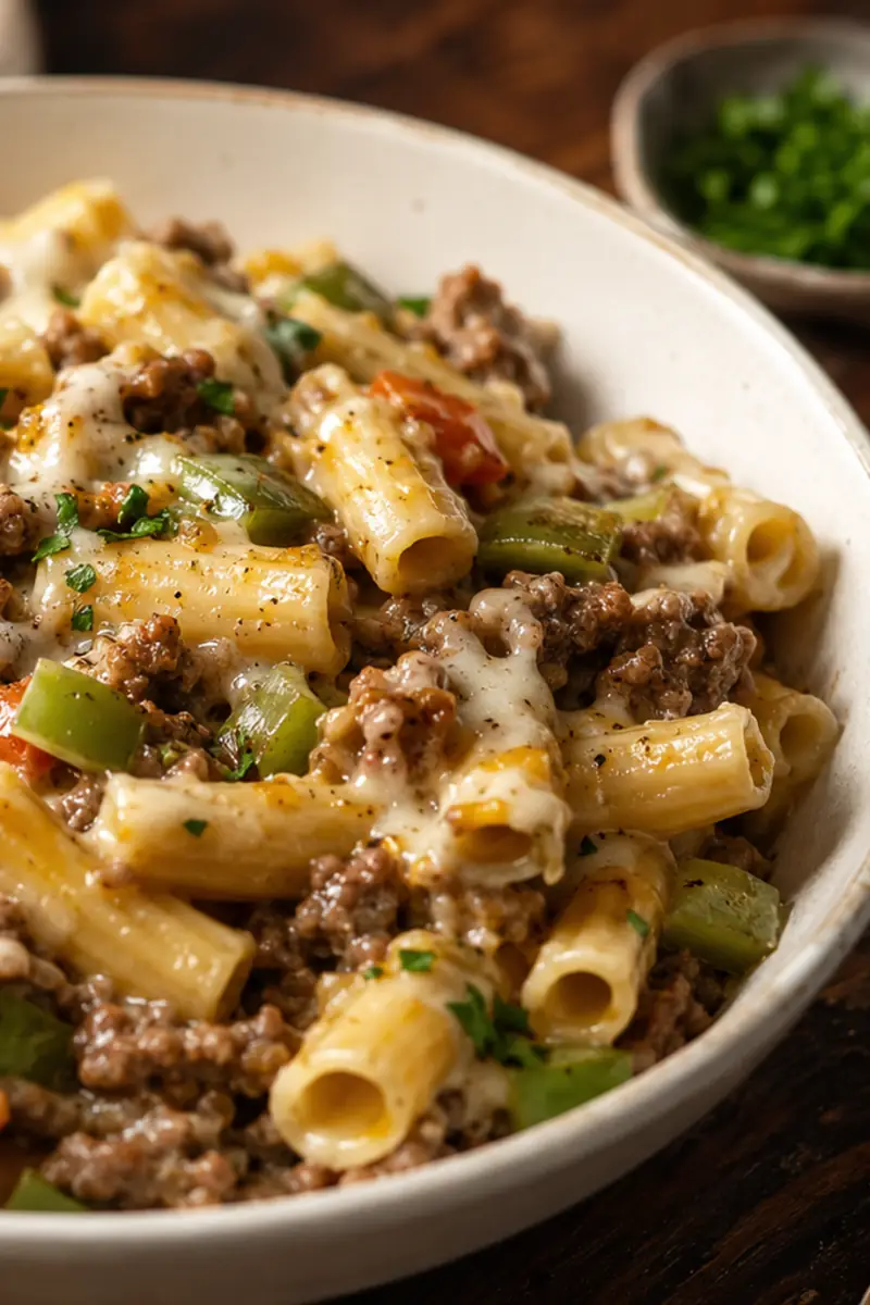 Creamy Philly Cheesesteak Pasta for Busy Weeknights