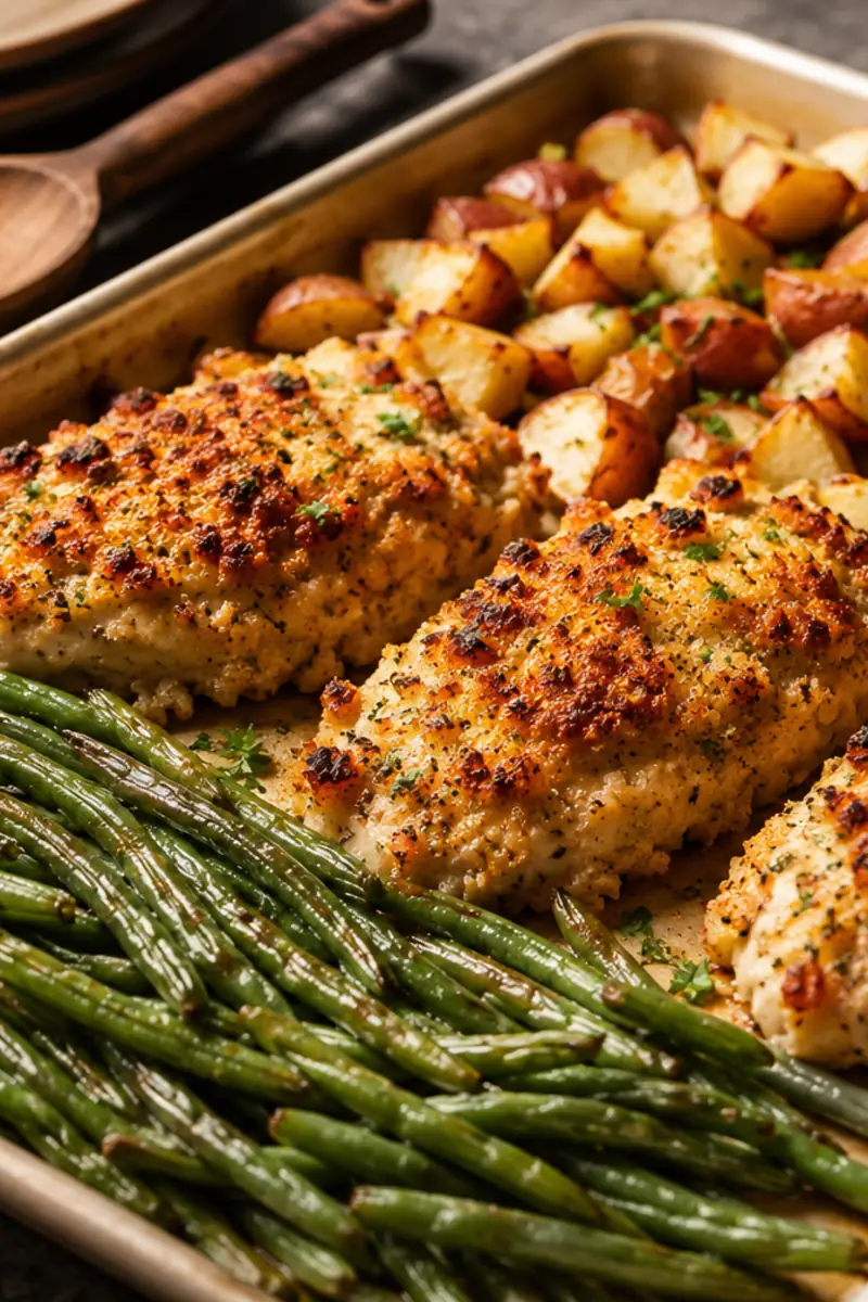 Sheet Pan Parmesan Crusted Chicken for Busy Weeknights