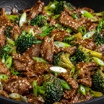 Saucy Beef with Broccoli for Easy Dinners Saucy Beef With Broccoli For Easy Dinners In Glossy Sauce, Topped With