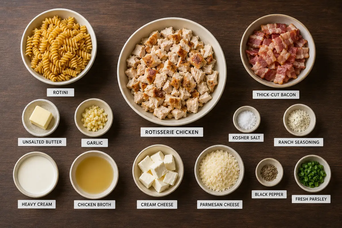 Creamy Chicken Bacon Ranch Pasta for Easy Dinners