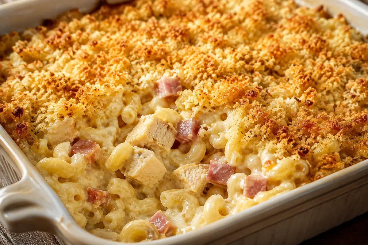 Cheesy Chicken Cordon Bleu Casserole For Easy Dinners With Chicken, Ham, Creamy