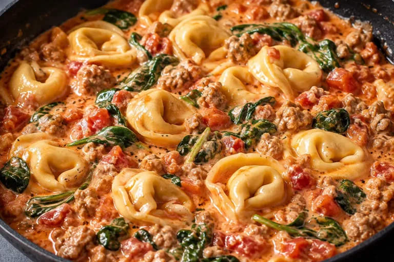 Creamy Spinach And Tomato Tortellini For Easy Dinners With Ground Turkey, Spinach,