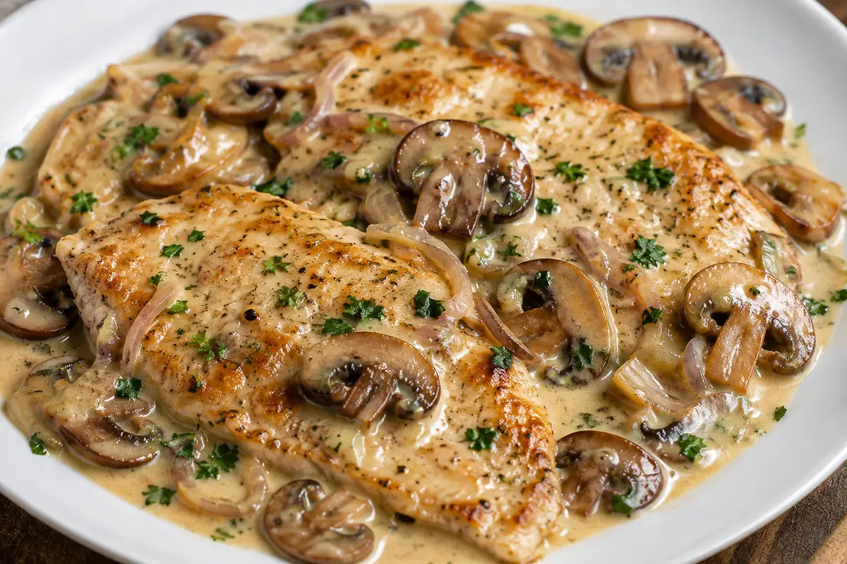 Saucy Skillet Chicken With Mushroom Wine Sauce For Easy Dinners With Browned
