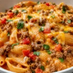 Creamy Taco Pasta for Easy Dinners Creamy Taco Pasta For Easy Dinners With Browned Beef And Shell Pasta